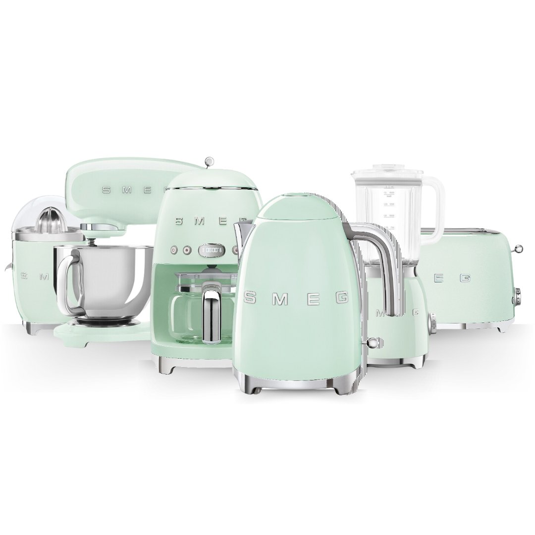 Smeg collection in Pastel green